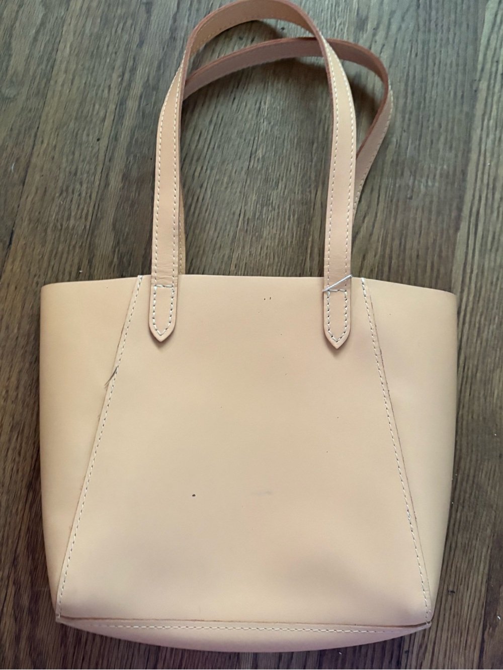 Portland Leather Small Tote in Light Peach
